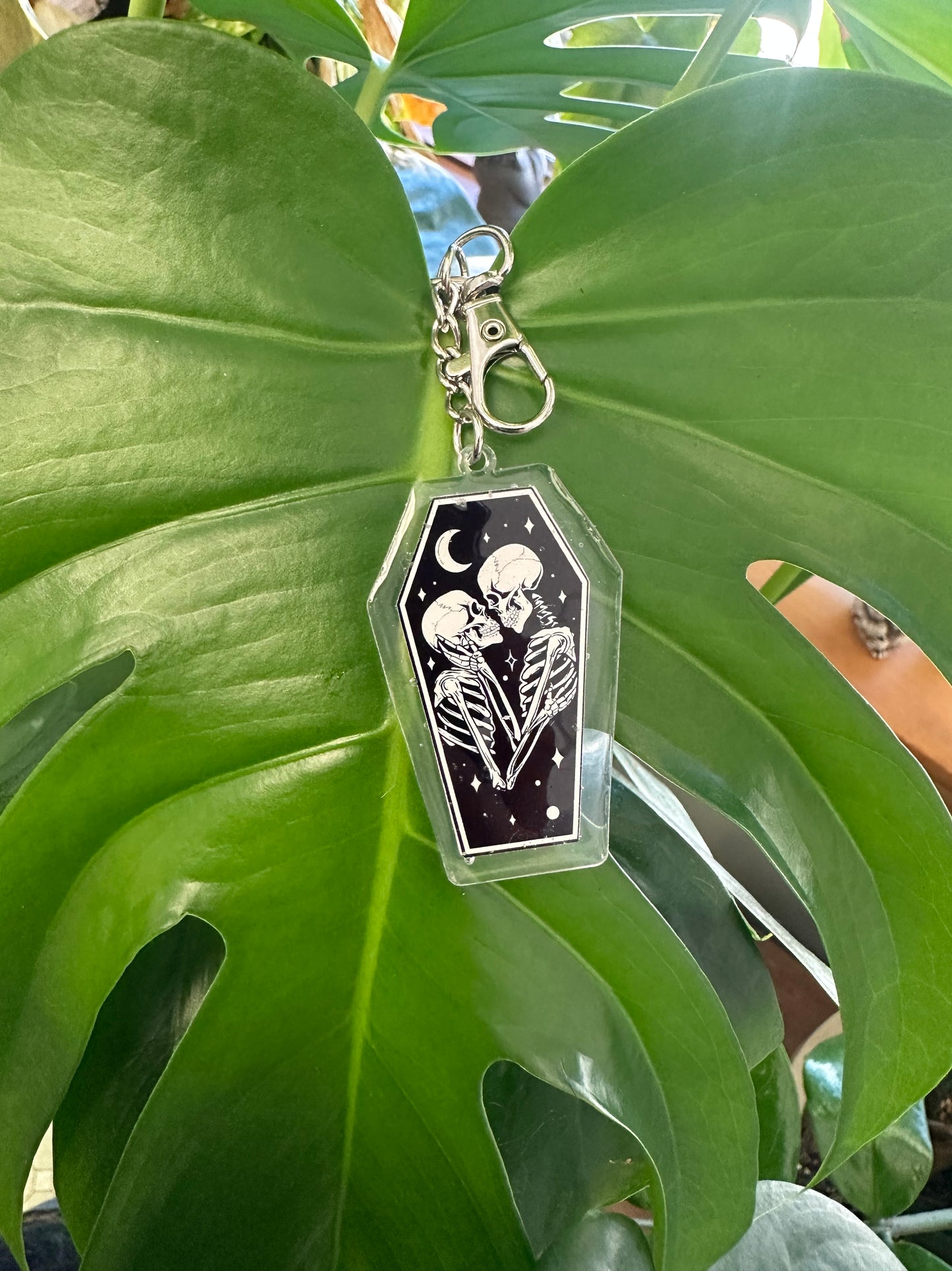 Skeleton Lover Coffin Keychain