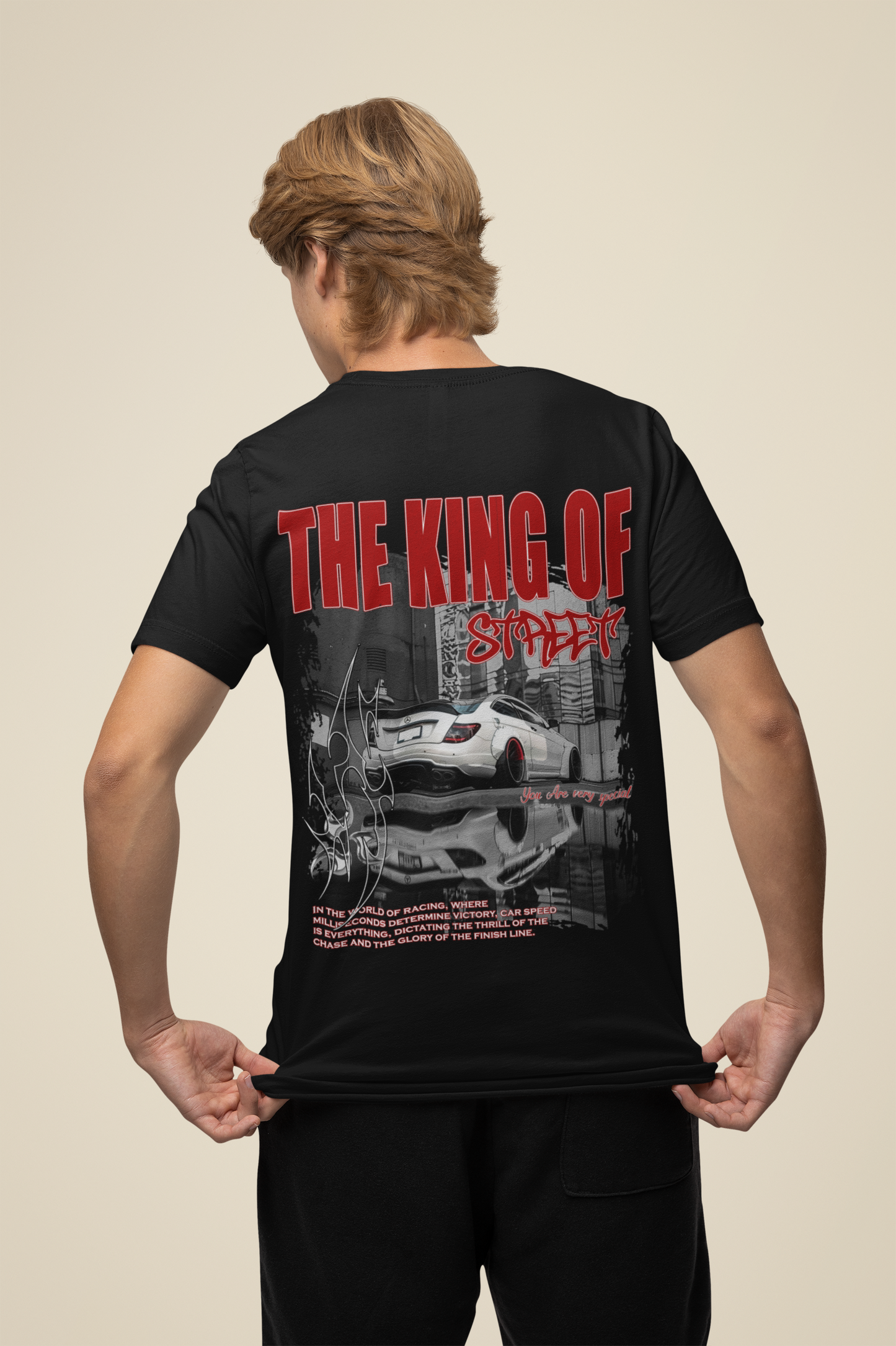 King of the Streets Mercedes Car Graphic T-Shirt